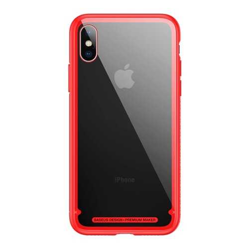 Чехол Baseus See-through Glass для iPhone X Red