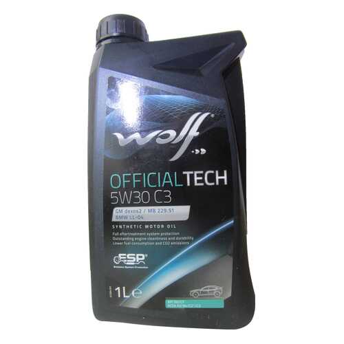 Моторное масло wolf Official Tech C3 5W-30 1л