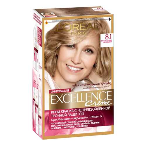 Краска для волос L`Oreal Paris Excellence Creme 8.1 Светло-русый пепельный