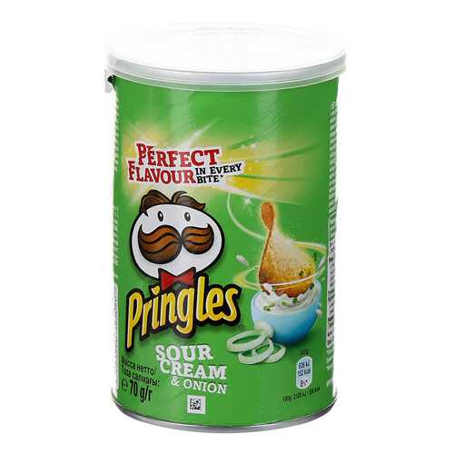 Чипсы картофельные Pringles со вкусом сметаны и лука 70 г