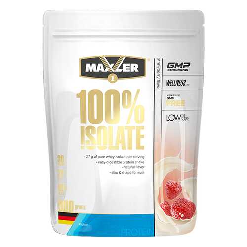 Изолят сывороточного протеина MAXLER 100% Isolate Клубника 900 гр