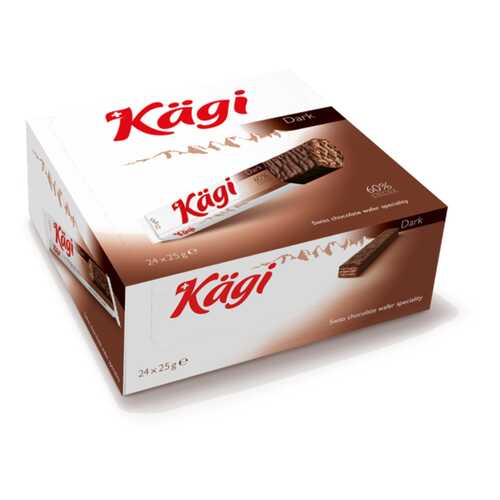 Вафли Kaegi Dark в темном шоколаде 25 г