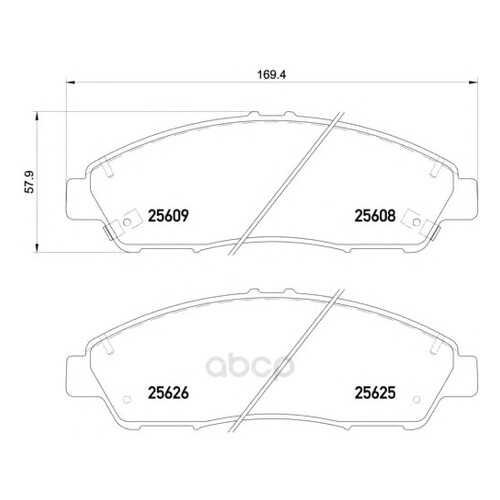 Колодки тормозные дисковые, комплект Hella 8DB355020-211