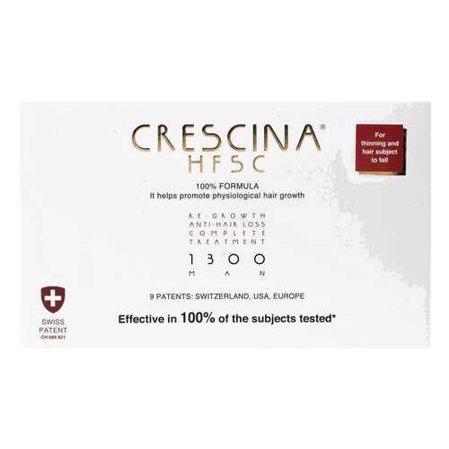 Ампулы для волос Crescina 1300 для стимулирования роста волос для мужчин №20+лосьон