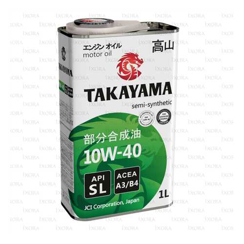 TAKAYAMA Масло Моторное Полусинтетическое 10w-40 1л, Api Sl, Acea A3/B4