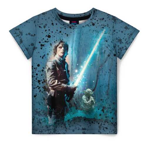 Детская футболка ВсеМайки 3D Luke Skywalker and Yoda, размер 164