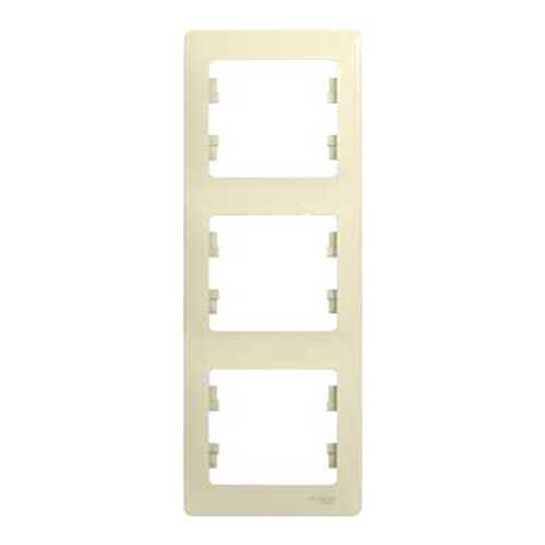 Рамка Schneider Electric Glossa 3-ая Бежевая