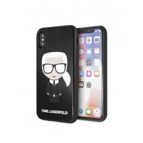 Чехол Karl Lagerfeld Double Layer (KLHCPXDLFKBK) для iPhone X/Xs (Glitter Black)