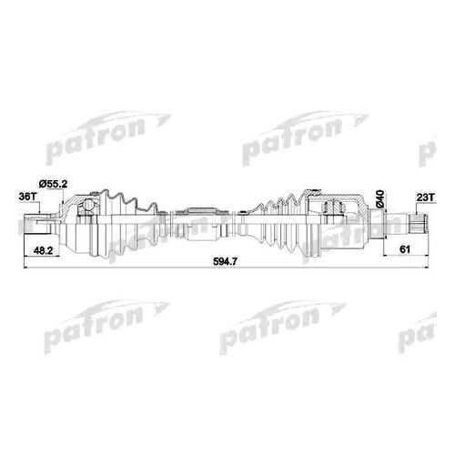 Приводной вал PATRON PDS0382