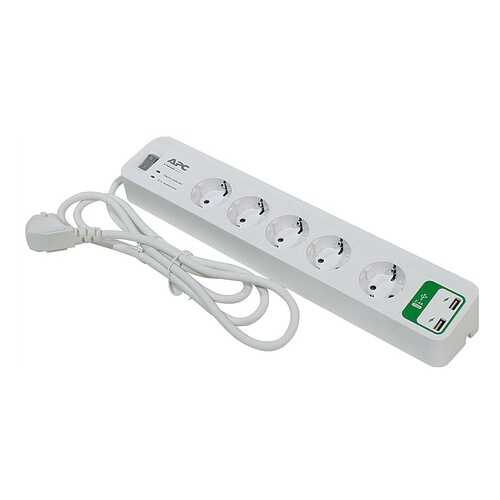 Сетевой фильтр APC PM5U-RS-5-1,83, 5 розеток, 1,83 м, White