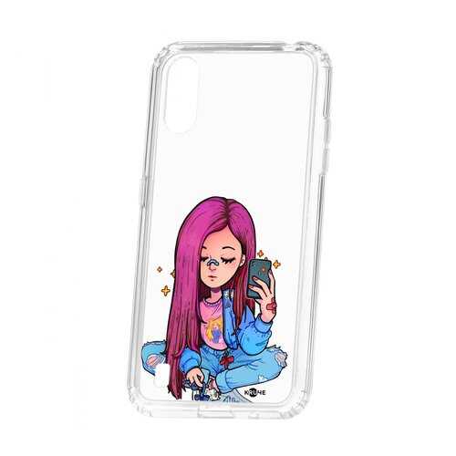 Чехол Kruche Samsung Galaxy A01/A015 Print Pink Hair