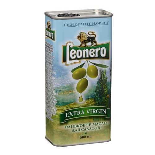 Масло Leonero оливковое нерафинированное для салатов ж/б 500 г