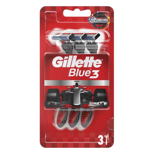 Бритвы одноразовые GILLETTE BLUE 3 Red 3 шт