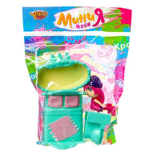 Игровой набор Yako Toys Мебели 3 Предмета С Куколкой Серия Минимания Арт.M7699.