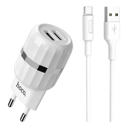 Сетевое зарядное устройство Hoco C41Ai 2 USB 2,4A White