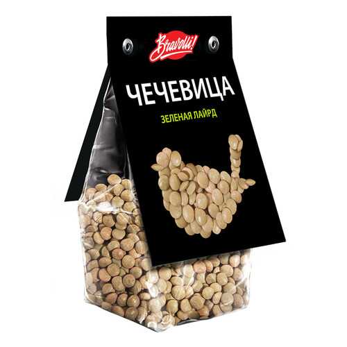 Чечевица Bravolli зеленая лайрд 350 г