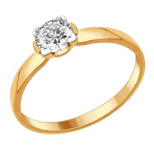 Кольцо женское SOKOLOV из серебра со Swarovski Zirconia 89010081 р.18.5