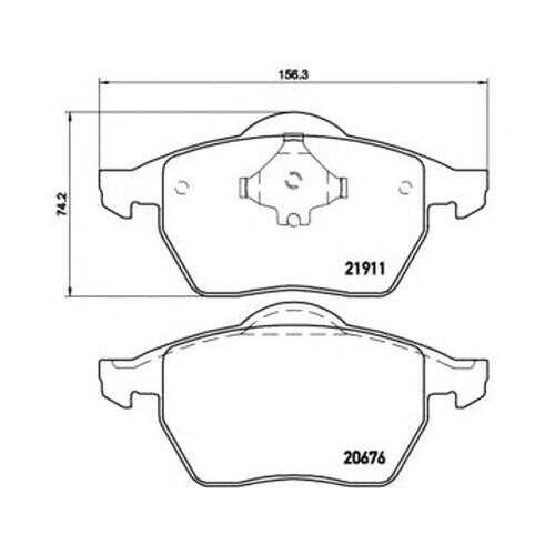 Комплект тормозных колодок Brembo P85035
