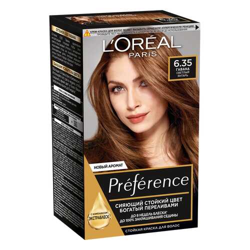 Краска для волос L'Oreal Paris Preference оттенок 6,35 Гавана