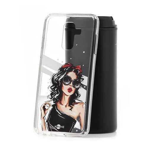 Чехол Samsung Galaxy A6 Plus (2018) A605f Kruche Print Фэшн леди