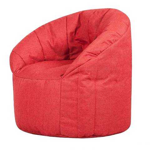 Кресло бескаркасное Папа Пуф Club Chair Red, размер XL, рогожка, красный