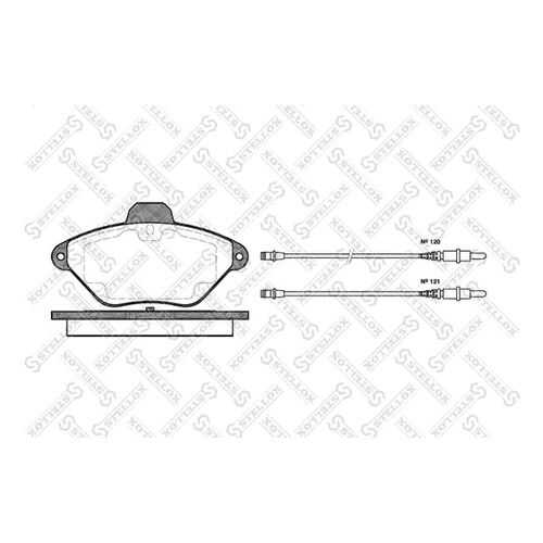 Комплект тормозных дисковых колодок Stellox 450 004B-SX