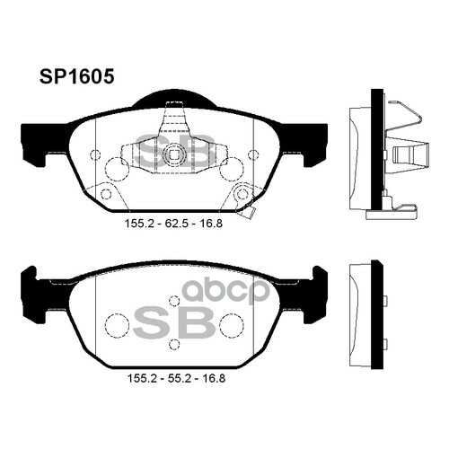 Комплект тормозных колодок Sangsin brake SP1605