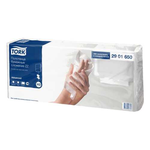 Полотенце листовое tork advanced singlefold сложения zz, 2 слоя, 5*200шт