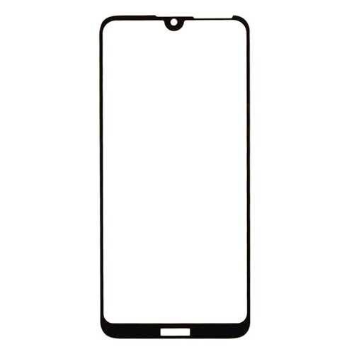 Защитное стекло на весь экран полноклеевое для Huawei Y7 (2019) черное