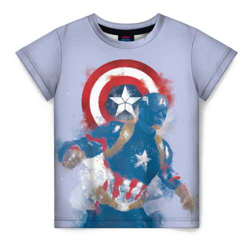 Детская футболка ВсеМайки 3D Captain America, р. 140