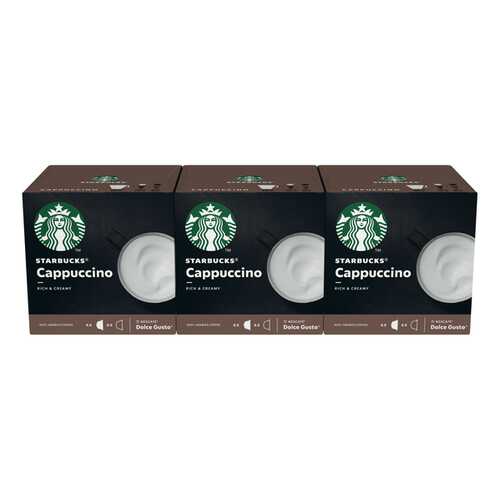 Капсулы STARBUCKS Cappuccino смесь молочная и кофе для системы Nescafe Dolce Gusto, 12 шт.