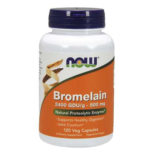 Для пищеварения NOW Bromelain 500 мг120 капсул