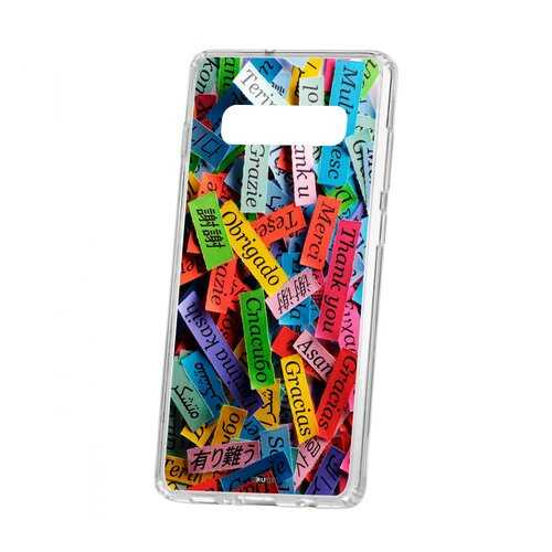 Чехол Kruche Samsung Galaxy S10+ Print Thank you