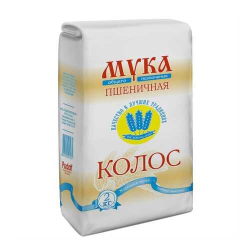 Мука пшеничная колос 2 кг общего назначения