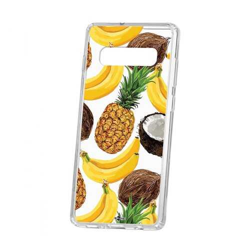 Чехол Kruche Samsung Galaxy S10+ Print Тропический микс