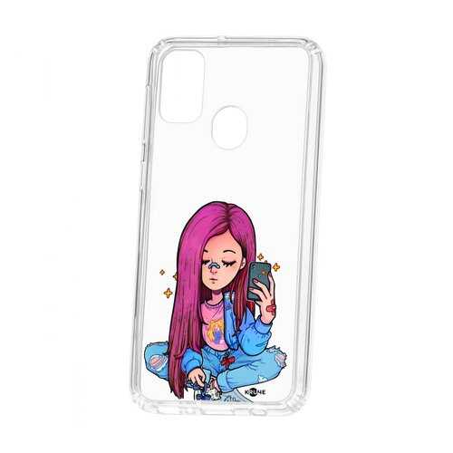 Чехол Kruche Samsung Galaxy M30S Print Pink Hair