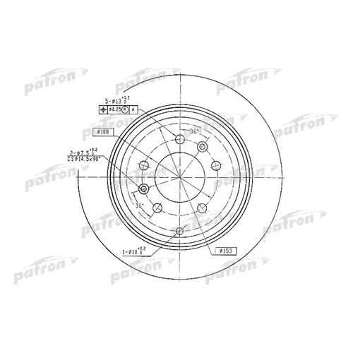 Тормозной диск PATRON PBD2582