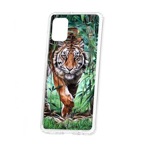 Чехол Kruche Samsung Galaxy A31 Print Крадущийся тигр