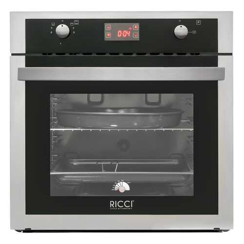 Встраиваемый газовый духовой шкаф RICCI RGO-650IX Silver/Black