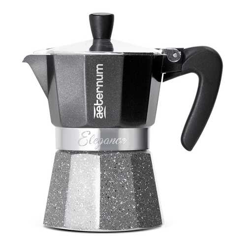 Гейзерная кофеварка AETERNUM/Bialetti ELEGANCE Black 6 чашек
