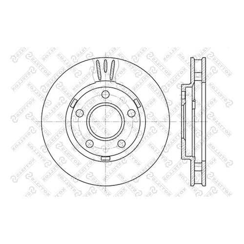 Тормозной диск Stellox 6020-3634V-SX
