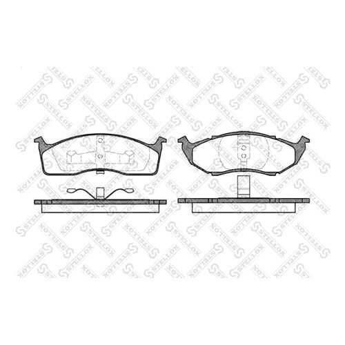 Комплект тормозных дисковых колодок Stellox 458 020B-SX