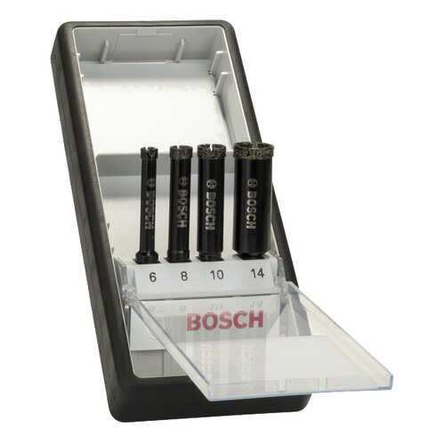 Набор алмазных сверл Bosch 6/8/10/14мм , ROBUST LINE 2607019880