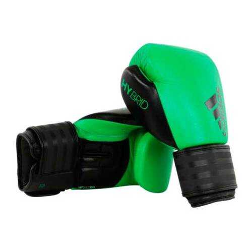 Боксерские перчатки Adidas Hybrid 200 зеленые 10 унций