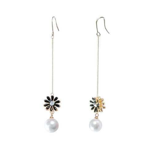 Серьги Corona style B006EEH04634-BLACK-WHITE