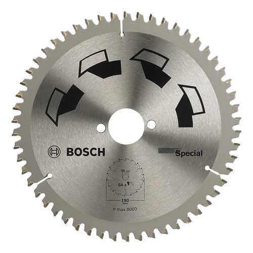 Диск по дереву Bosch 190x30 54 SPECIAL 2609256892