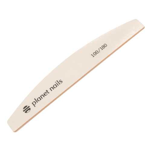 Пилка широкая Planet Nails Mylar, полукруглая, 100/180 Белая