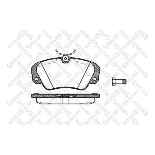 Комплект тормозных дисковых колодок Stellox 393 000B-SX