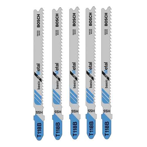 Набор пилок для лобзика Bosch T 118 В, HSS 2608631014