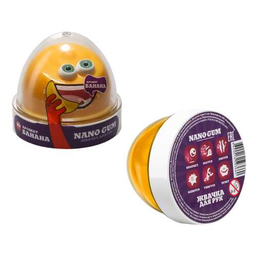 Жвачка для рук Nano gum, с ароматом банана, 50 гр.